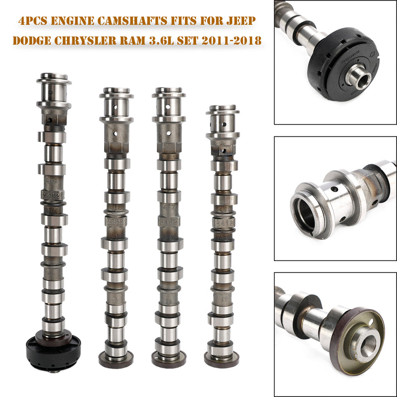 Dodge Journey 2011-2019 with 3.6L engine only 4Pcs Engine Camshafts 05184377AF 05184378AF 05184379AF 05184380AF 5184377AF 5184378AF 5184379AF 5184380AF