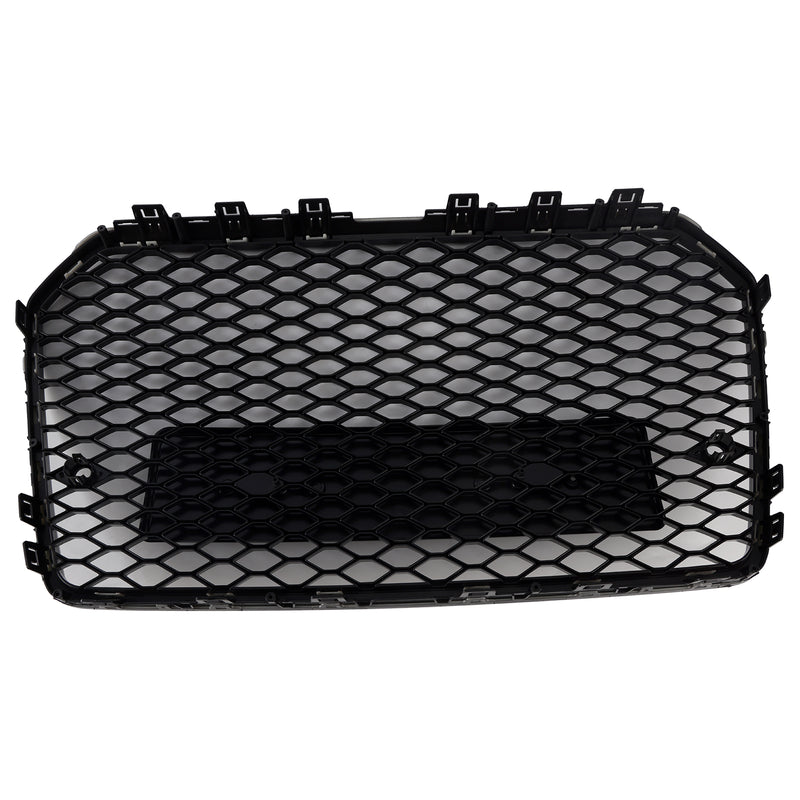 RS6 Style Front Honeycomb Mesh Grille Grill Fit Audi A6 S6 C7 2016-2018 Black