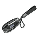 Aluminum Alloy TPU Black Car Key Case Cover With Buckle For Ford