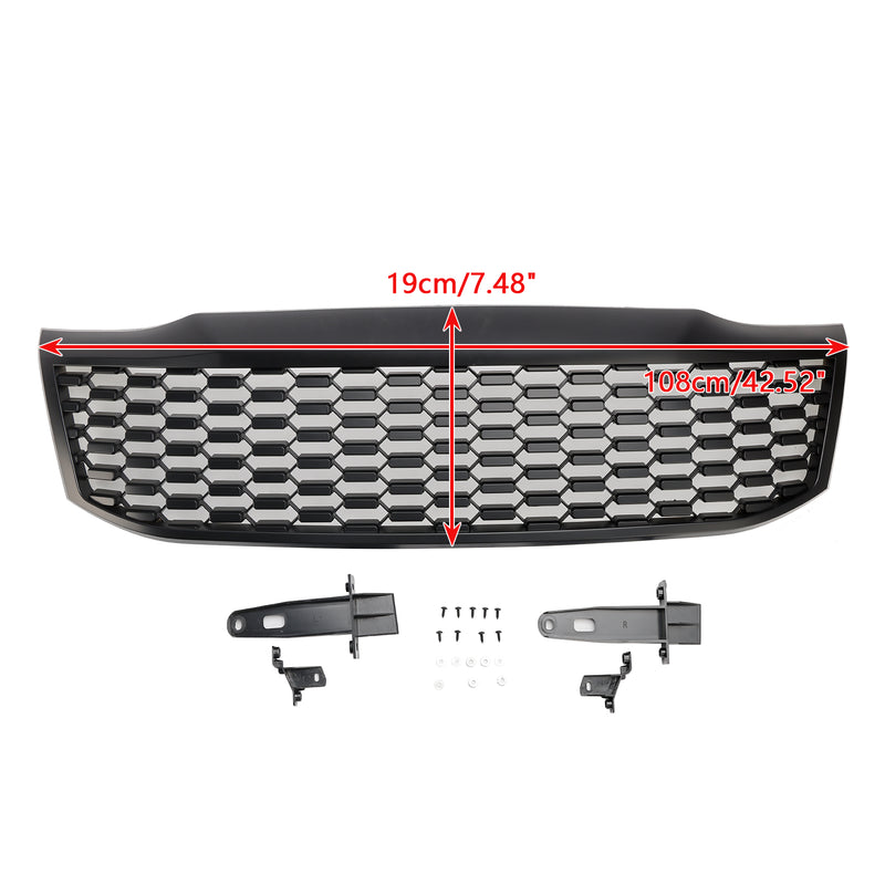 Matt Black Front Bumper Grill Grille Fit Toyota Hilux Vigo MK7 2012-2014