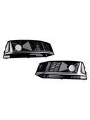2016-2019 Audi A4 B9 S4 2PCS Black Chrome Front Bumper Foglight Grille Grill