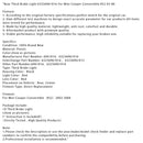 Rear Third Brake Light 63256961016 For Mini Cooper Convertible R52 03-08 Red