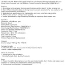 6AN Male Flare Supply Feed Fuel Line Adapter Fitting to Female M16-1.5