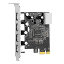 HUB PCIE to USB 2.0 Expansion Card Moschip Adapter Card Large 4PIN Power Supply