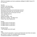 2PCS Front Headlight Lens Cover LampShade L&R For BMW 5 F10 F11 F18 10-13