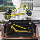 8.5" Electric Scooter for Adult Folding Electric Scooter with 350W Motor 21 MPH Max Speed 25 Miles Long-Range and Deck Lights Yellow