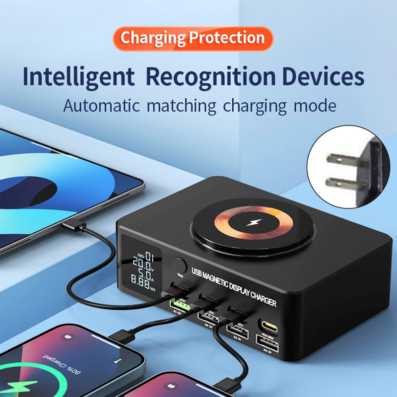 140W Fast Charging Charger Intelligent PD100W Notebook Multi-Port USB Charger US
