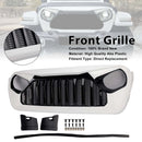 2018-2023 Fit for Jeep Wrangler JL JT White & Black Front Vader Grille Bumper Grill