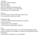 2012-2018 Audi A6 C7 Allroad Avant Gloss Black Pair Rear Window Side Wing Spoiler