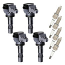 4x Ignition Coil+4x Spark Plug UF672  For Acura ILX 2.0L  Honda Civic HR-V 1.8L
