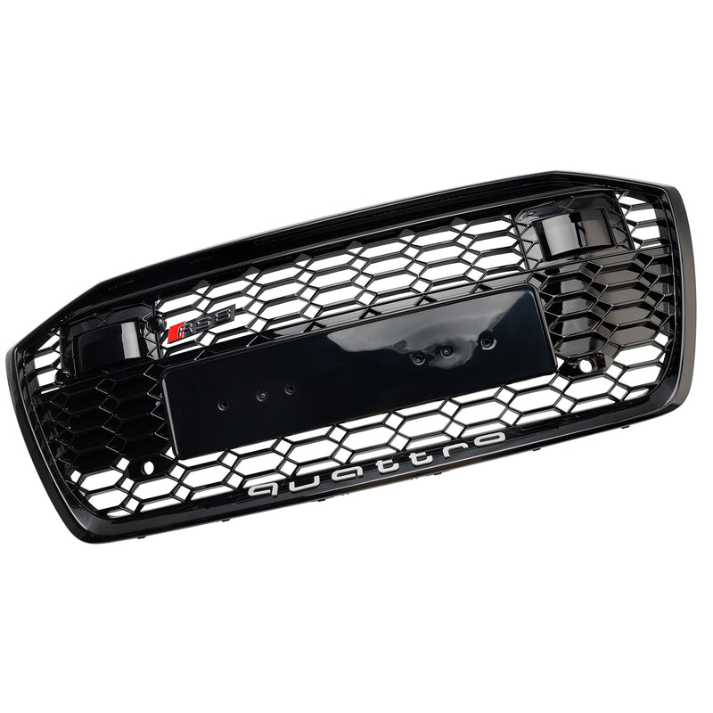 RS6 Style Honeycomb Mesh Front Grill Grille Fit Audi A6 S6 2019-2023 W/ACC
