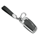 Aluminum Alloy TPU Silvery Car Key Case Cover With Buckle For Ford