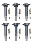 6pcs Ignition Coil & Spark Plugs UF502 For Dodge Chrysler 3.5L 4.0L