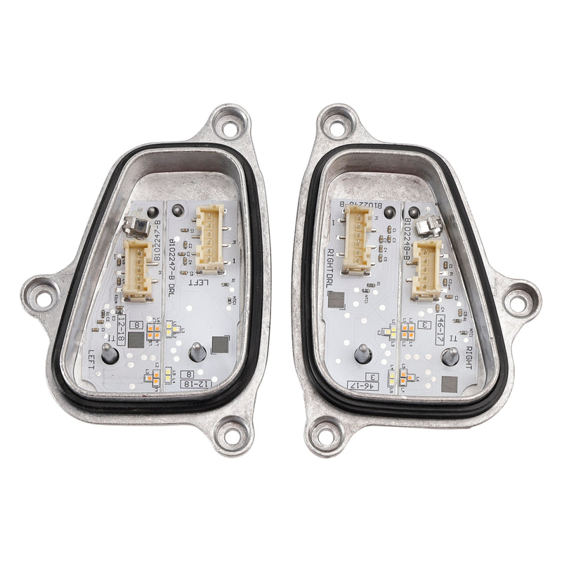 2PCS Left+Right Headlight LED DRL Module With Heat Sink 6F0941475/76 For SEAT