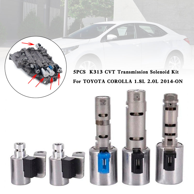 5PCS  K313 CVT Transmission Solenoid Kit For TOYOTA COROLLA 1.8L 2.0L 2014-ON