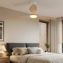 Remote Quiet 6 Speeds Black White Modern 52" Pendant Ceiling Fan with Light