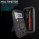 Digital Multimeter Tester Resistance with DC/AC Voltmeter; Measures Voltage Continuity Current Suitable for Household Electrical and Automotive Repairs and Diodes; Auto Range Switching 6000 Counts