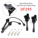 2001-2005 For Dodge Stratus 2.4L L4 2x Ignition Coil+2x Wires+4x Plugs UF295  5C1091 88921386
