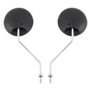 Black Round Mirror Set For Honda NA NC NQ NX SE TG50 Express Spree Gyro Elite 50