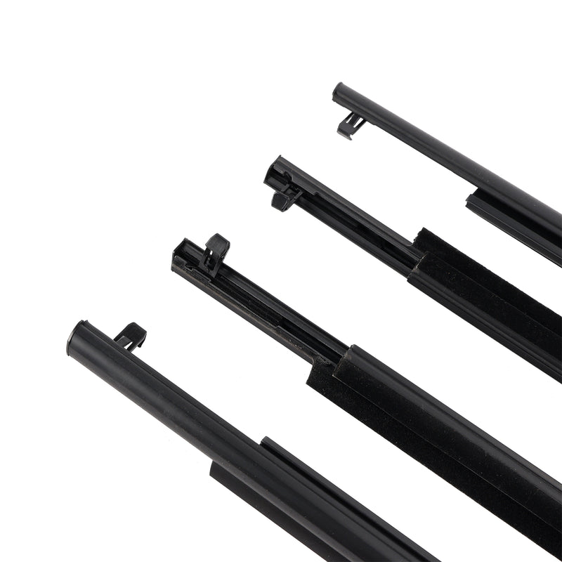 4PCS Door Glass Belt Outer Molding Weatherstrip For Toyota Prius 2010-2015