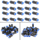 20Pcs Air Pneumatic 1/4" to 1/4" Straight Push in Connectors Quick