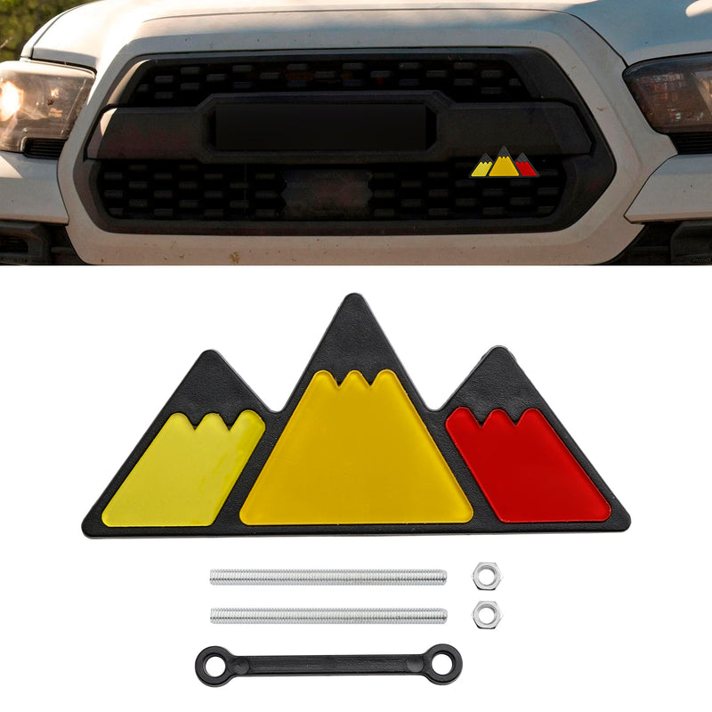 Tri-Color Grille Badge Emblem for Toyota Tacoma TRD Tundra RAV4 Red Scheme