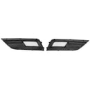 Black Fog Light Cover Grille Fit Audi A4 B8.5 2013-2015 Standard Bumper