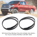 2PCS Roof Drip Molding Trim Left & Right Side Rubber For Toyota Tundra