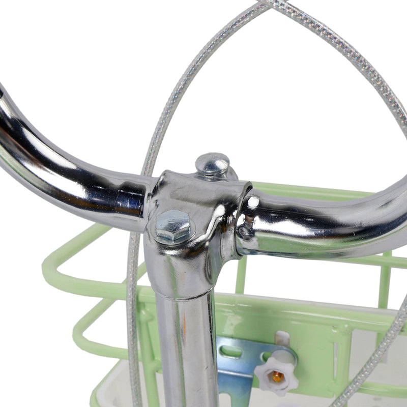 16" Child Bicycle Girls Bike with auxiliary wheels & Rack & Basket Green