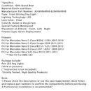 Pair LED Daytime Running Fog Lights  For Mercedes Benz W204 S204 W212 2007-2014