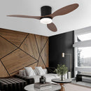 Ceiling Fans with Lights Flush Mount Dimmable LED for Bedroom DC Reversible Motor Indoor/Outdoor Use 52 Inch Low Profile Ceiling Fan with Remote/App Control