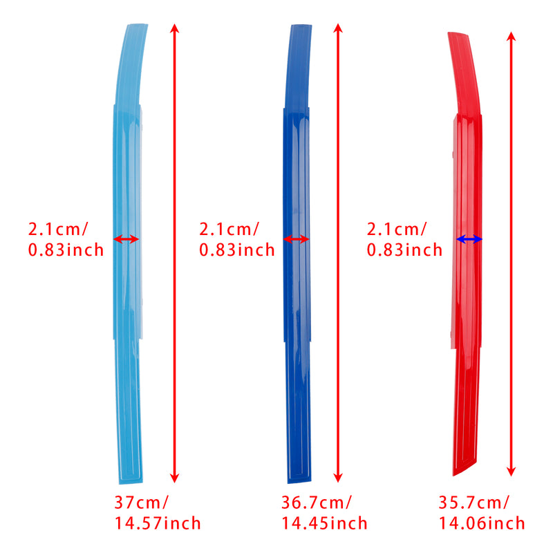 Tri-Color ABS Front Kidney Grille Insert Trims Clip For BMW 7 Series 2023-2025