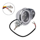 Motorcycle Beam Headlight Fog Lamp Custom Chrome