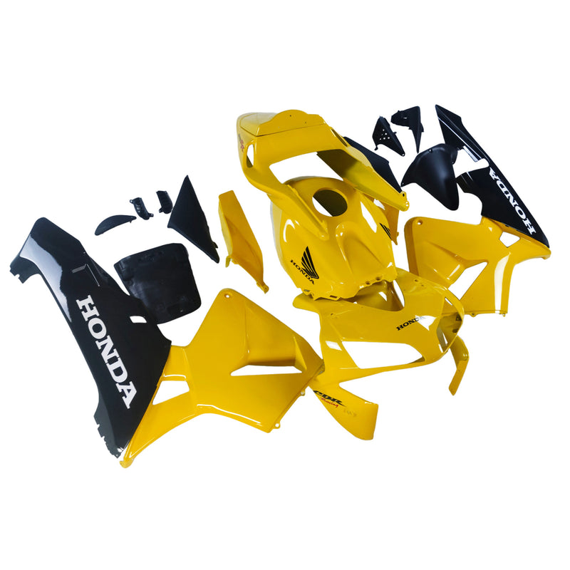 Fairings 2003-2004 Honda CBR 600 RR Yellow & Black Honda Racing Generic