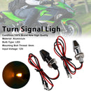 12V LED Turn Signal Indicator Light 8mm Universal Motorcycle For Yamaha