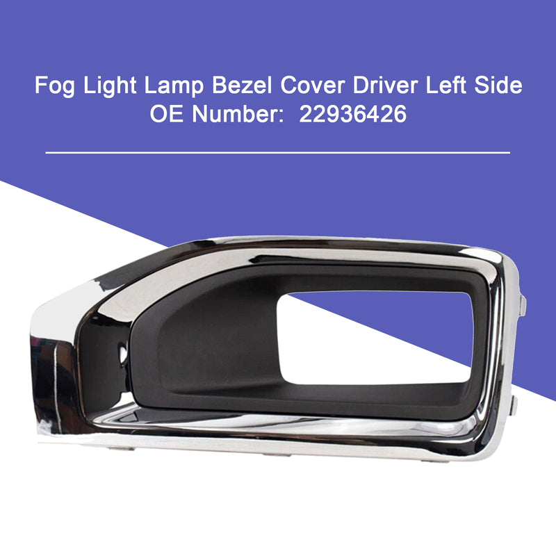 Fog Light Lamp Bezel Cover Driver Left Side 22936426 For GMC Yukon 2015-2020