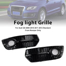 2PCS Front Bumper Grill Fog Light Lamp Covers Fit Audi Q5 2009-2012