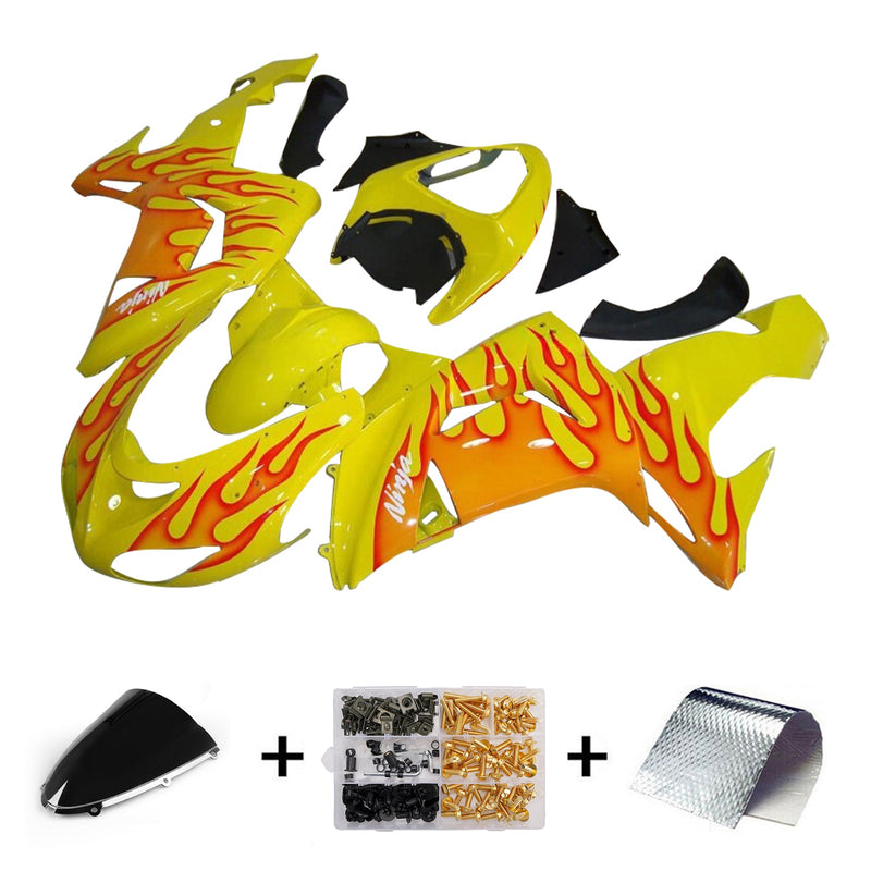 Injection Fairing Kit Bodywork Plastic ABS fit For Kawasaki ZX10R 2006-2007