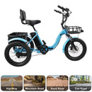 Electric Tricycle E-Trike with IPX7 Display 18*3.0 48V 13AH 350W (peak 525W)