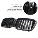 Glossy Black Front Bumper Kidney Grille Fit BMW X3 G01 X4 G02 2022-2025