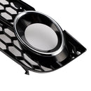 2PCS Honeycomb Front Fog Lamp Cover Grille Grill Fit Audi A5 2007-2011