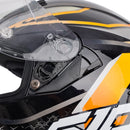 DOT Motorcycle Helmet Adult Street Full Face Orange
