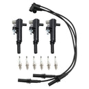 3x Ignition Coil+6x Spark Plug+3x Wire UF640 For Jeep Liberty 3.7L V6
