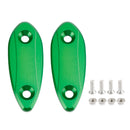 CNC Black Mirror Block Off Plates For Kawasaki Ninja 250 / 300 / 400 / 650 13-22