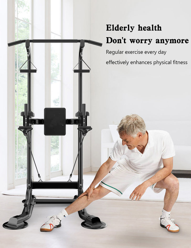 Pull-Up Bars & Squat Bar Power Tower Dip Stands  Strength Training for Home Gym