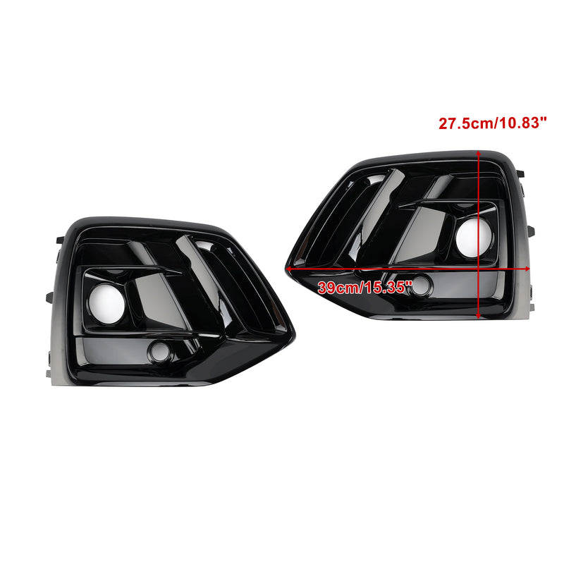 Black Front Fog Lamp Grille Grill Cover Fit Audi Q5 SQ5 S-Line 2021-2025