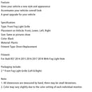 Pair Front Bumper Fog Light Lamp Frame Grille Covers Fit Audi RS7 2014-2018