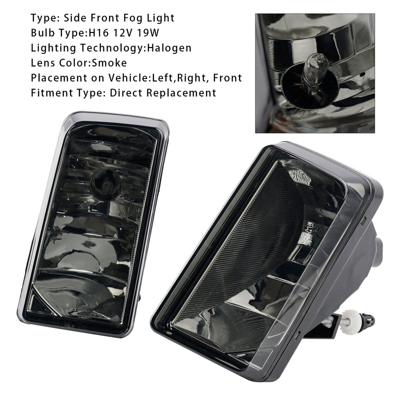 Pair  Fog Light Lamps With Bulbs For Chevy Tahoe Sierra 2007-2015  Smoked Lens
