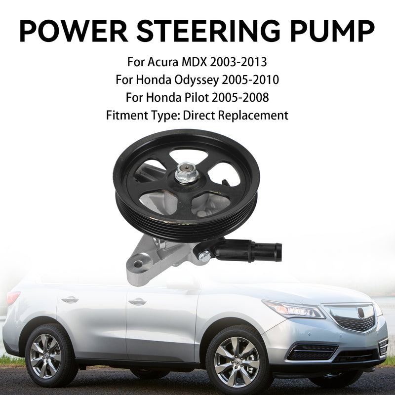 Power Steering Pump w/ Pulley fit Honda Odyssey Pilot fit Acura MDX 2003-2013