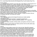 3In1 Lovely Shape Water Sprinkler With Baseball Play Toy Kid Outdoor Squirt Toy